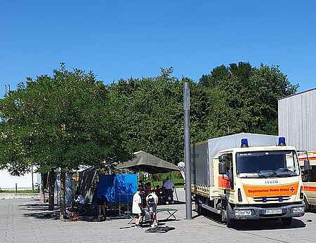 Der Aufbau zum Ferienprogramm am HDG